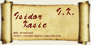 Isidor Kašić vizit kartica
